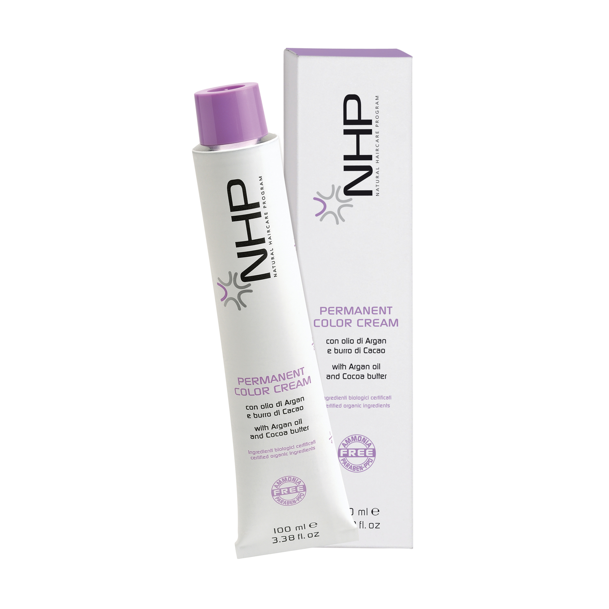 Безаміачна крем-фарба для волосся NHP Permanent Color Cream, 6.99 Джандуйо, 100 мл